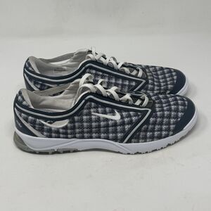 Nike Summerlite III Golf Shoes Womens 11 Blue White Check Tongueless Spikeless